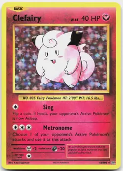 Clefairy 63/108 Holo Rare Evolutions Pokemon Holo Lightly Played - Image 1