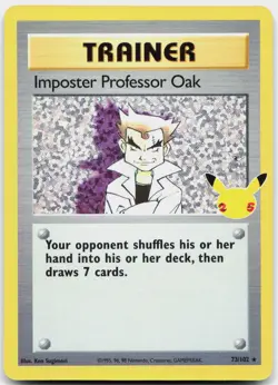 Imposter Professor Oak 73/102 Celebrations: Classic Collection Pokemon NM - Image 1