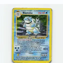 Blastoise 2/102 Holo Holo Rare Base Set Unlimited Pokemon Heavily Played - Image 1