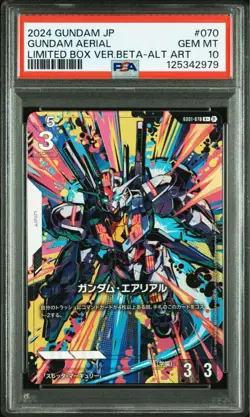 PSA10 Bandai Gundam Card Game Limited Box Ver.β Aerial Parallel GD01-070 PSA 10 - Image 1