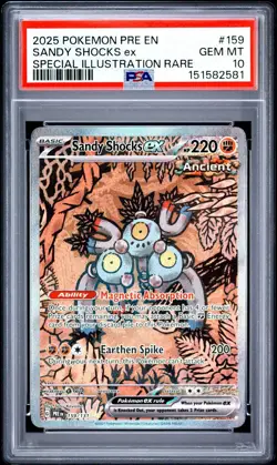 Pokemon TCG Sandy Shocks EX 159/131 SIR Holo Prismatic Evolutions - PSA 10 - Image 1