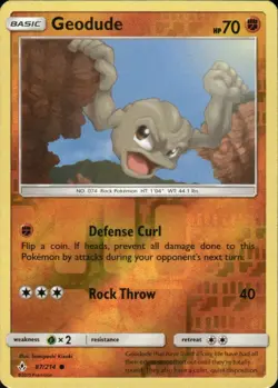 GEODUDE 87/214 UNBROKEN BONDS COMMON REVERSE HOLO POKEMON SUMIYOSHI KIZUKI - Image 1