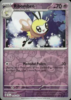 RIBOMBEE 076/162 TEMPORAL FORCES UNCOMMON REVERSE HOLO POKEMON TIKA MATSUNO - Image 1