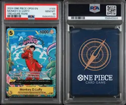 2024 ONE PIECE OP08-TWO LEGENDS TREASURE RARE #109 MONKEY D. LUFFY PSA 10 - Image 3