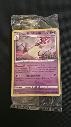 Pokemon TCG Typhlosion 052/189 Astral Radiance Sealed Stamp Promo Card Holo NM - Image 1