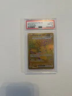 Pokemon TCG Pikachu EX Hyper Rare Card 179/131 Prismatic Evolutions PSA 10 - Image 1