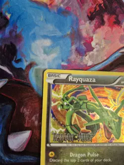 2012 Pokemon TCG Rayquaza Trading Card Dragon Vault Stamped Holo Rare, #11/20 - Image 3