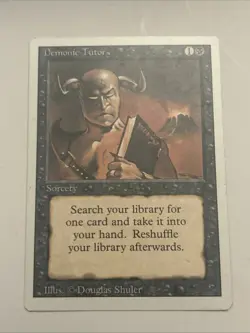 MTG - Demonic Tutor - Revised Edition - LP - Image 1