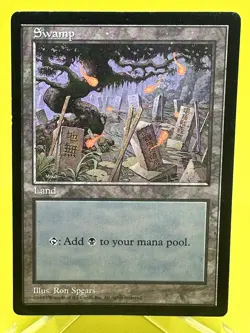 1x APAC LAND Swamp Ron Spears Taiwan Graveyard MTG Magic The Gathering Very Rare - Image 1