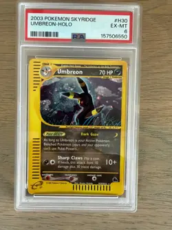 2003 POKEMON SKYRIDGE #H30 UMBREON-HOLO PSA WOTC - Image 1