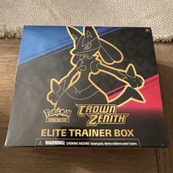 Pokemon Crown Zenith Elite Trainer Box Lucario Pokemon TCG Sealed - Image 1