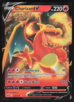 Charizard V 018/159 Holo V Rare Crown Zenith Pokemon Near Mint - Image 1