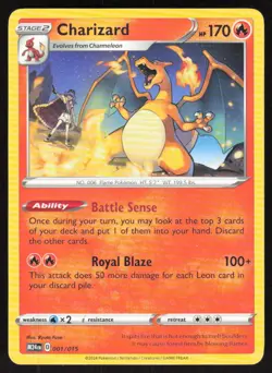 Charizard 001/015 Promo McDonald's Promos 2024 Pokemon Near Mint - Image 1