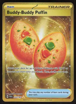 Buddy-Buddy Poffin 223/167 Hyper Rare Twilight Masquerade Pokemon Near Mint - Image 1