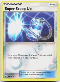 Super Scoop Up 124/147 Uncommon Burning Shadows Pokemon Reverse Holo Near Mint - Image 1