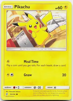 Pikachu 55/236 Common Unified Minds Pokemon Lightly Played - Image 1