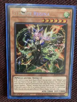 Yu-Gi-Oh! TCG Elfnote Regina BLZD-EN014 Secret Rare Holo 1st Edition - Image 1