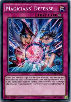 Yugioh Magicians' Defense MVP1-ENS28 1st Edition Secret Rare NM - Image 1