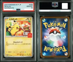 PSA 10 Pikachu 020/M-P McDonald's Happy Set Promo Pokemon Card Japanese 2025 - Image 2