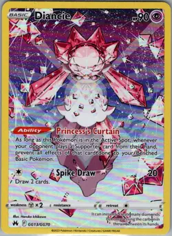 Diancie GG13/GG70 SWSH: Crown Zenith: Galarian Gallery - Pokemon Card - NM - Image 1
