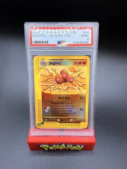 Pokemon Dugtrio Reverse Foil Holo #10 Expedition PSA 9 Mint 2002 Trading Card - Image 1
