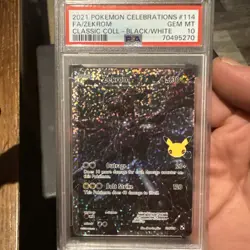 2021 Pokemon Celebrations #114 Classic Zekrom Full Art Holo Card PSA 10 Gem Mint - Image 1