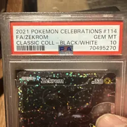 2021 Pokemon Celebrations #114 Classic Zekrom Full Art Holo Card PSA 10 Gem Mint - Image 3