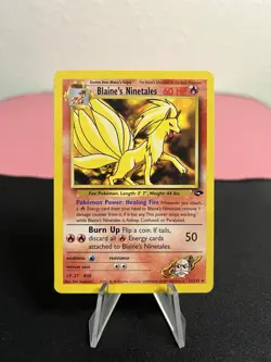 Blaine's Ninetales 21/132 Pokemon Gym Challenge Rare Vintage Trading Card - LP - Image 1