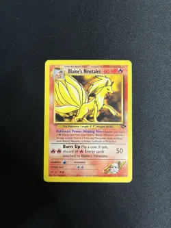 Blaine's Ninetales 21/132 Pokemon Gym Challenge Rare Vintage Trading Card - LP - Image 3