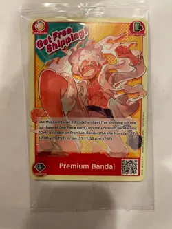 ONE PIECE CARD GAME MONKEY D LUFFY PREMIUM BANDAI GAMES FEST 23-24 NEW SEALED - Image 1