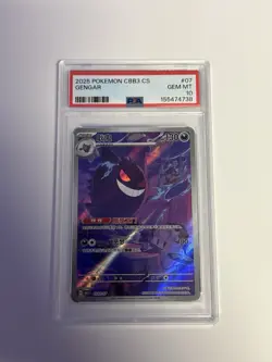 Pokemon Gengar Full Art 2025 CBB3C 0307/07 PSA 10 Gem 3 - Image 1