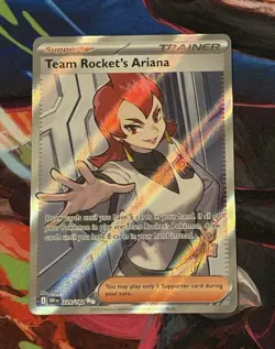 Team Rocket's Ariana 224/182 Destined Rivals Ultra Rare Full Art Holo NM Pokemon - Image 1