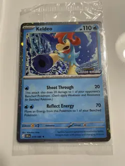 Pokemon TCG Keldeo Sealed Stamped Promo Card Chaos Rising Barnes & Noble Rare - Image 1