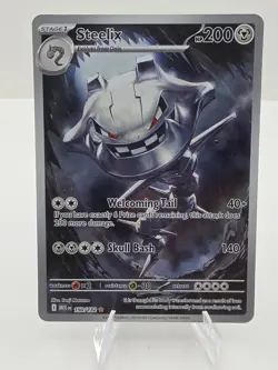 Pokemon TCG Steelix Illustration Rare 150/132 Me01 Holo 200 HP Card English - Image 1