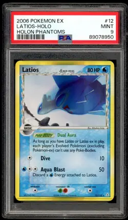 2006 Pokemon EX Holon Phantoms #12 Latios Holo PSA 9 Mint - Image 1