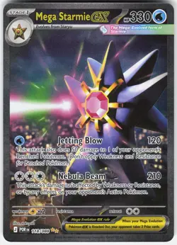 Pokemon Mega Starmie ex 118/088 Holo Perfect Order Pokemon NM - Image 1