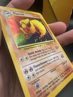 Pokemon TCG Flareon Jungle 3/64 Holo Unlimited Holo Rare MP - Image 3