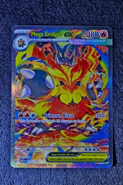 Pokemon TCG Mega Emboar ex 273/217 SIR Full Art Secret Rare NM Ascended Heroes - Image 1
