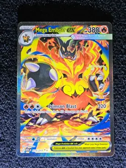 Pokemon TCG Mega Emboar ex 273/217 SIR Full Art Secret Rare NM Ascended Heroes - Image 2