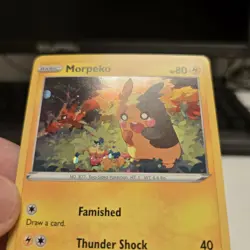 Morpeko Pokemon SWSH116 Black Star Promo With HD Swirl - Image 3