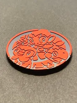 Pokemon plastic medal coin Red Pokemon Japanese Pocket Monster NINTENDO RARE - Image 2