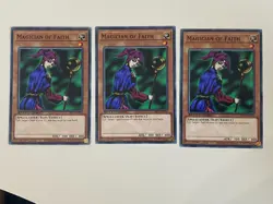 Yugioh - Magician of Faith & Faithfulness x 3 - 1st Edition NM - Plus Free Holo - Image 3