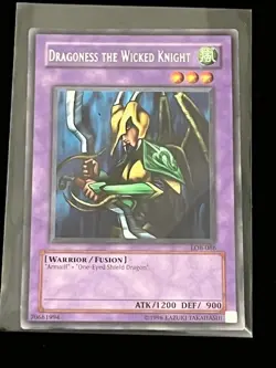 Dragoness the Wicked Knight LOB-086 YuGiOh Legend of Blue Eyes White Dragon - Image 1