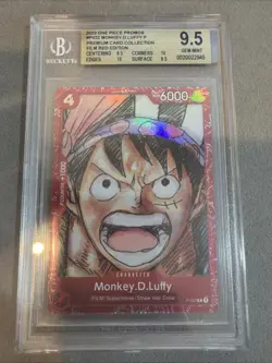 2022 One Piece Promos P-022 Monkey D. Luffy P Red Edition BGS GM9.5 - Image 1