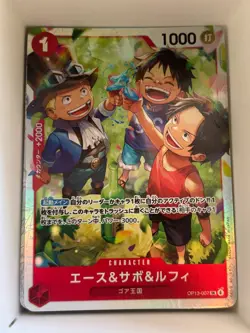 OP13-007 Ace & Sabo & Luffy JP Japanese SR One Piece TCG Card Game - Image 1