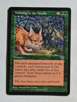 Magic MTG - Waiting in the Weeds - Mirage - HP - Image 1