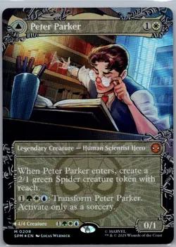 Peter Parker (0208) (Borderless) (M) Foil #208 Marvel's Spider-Man MTG NM - Image 1