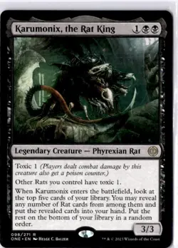 Karumonix, the Rat King Phyrexia: All Will Be One Regular NM R 098/271 - Image 1