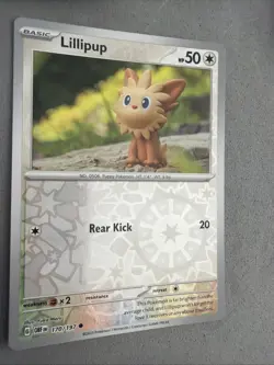 Pokemon TCG * SV Obsidian Flames * 170/197 Lillipup REVERSE HOLO Common * NM - Image 2