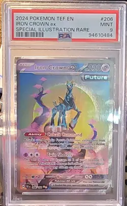 PSA 9 Iron Crown ex Special Illustration Rare Temporal Forces 206/162 Holo - Image 1